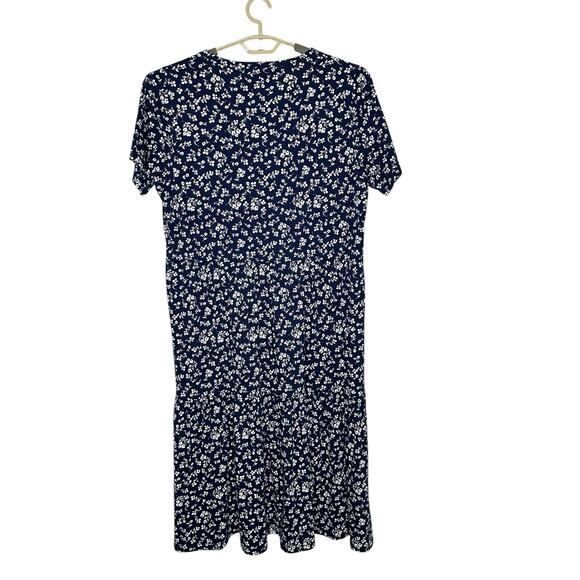 NWT J Crew Factory Womens Tiered Knit Midi Dress XXL Floral Cottagecore Cotton - Picture 9 of 14